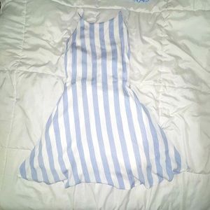 LULU’S blue and white stripe sun dress size small